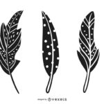 Feather Silhouette Design Illustration Vector Download With Silhouette Feather Template