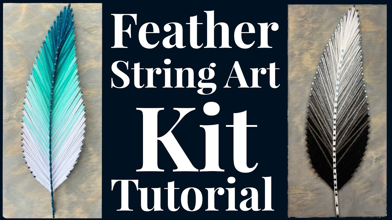 Feather String Art Kit Tutorial for String Art Template Jpg Feather