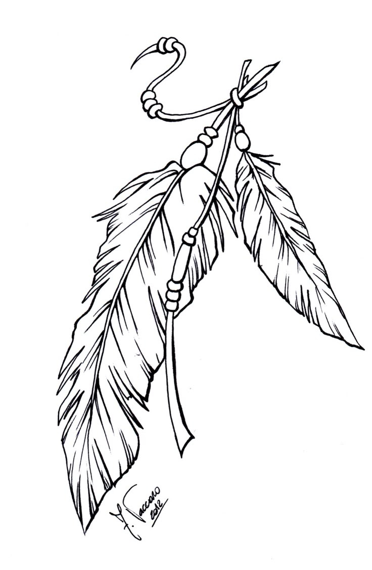Feather Tattoo Design, Feather Drawing, Indian Feather Tattoos inside Indian Feather Pattern Template