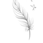 Feather Tattoo Design With Regard To Feather Tattoo Template