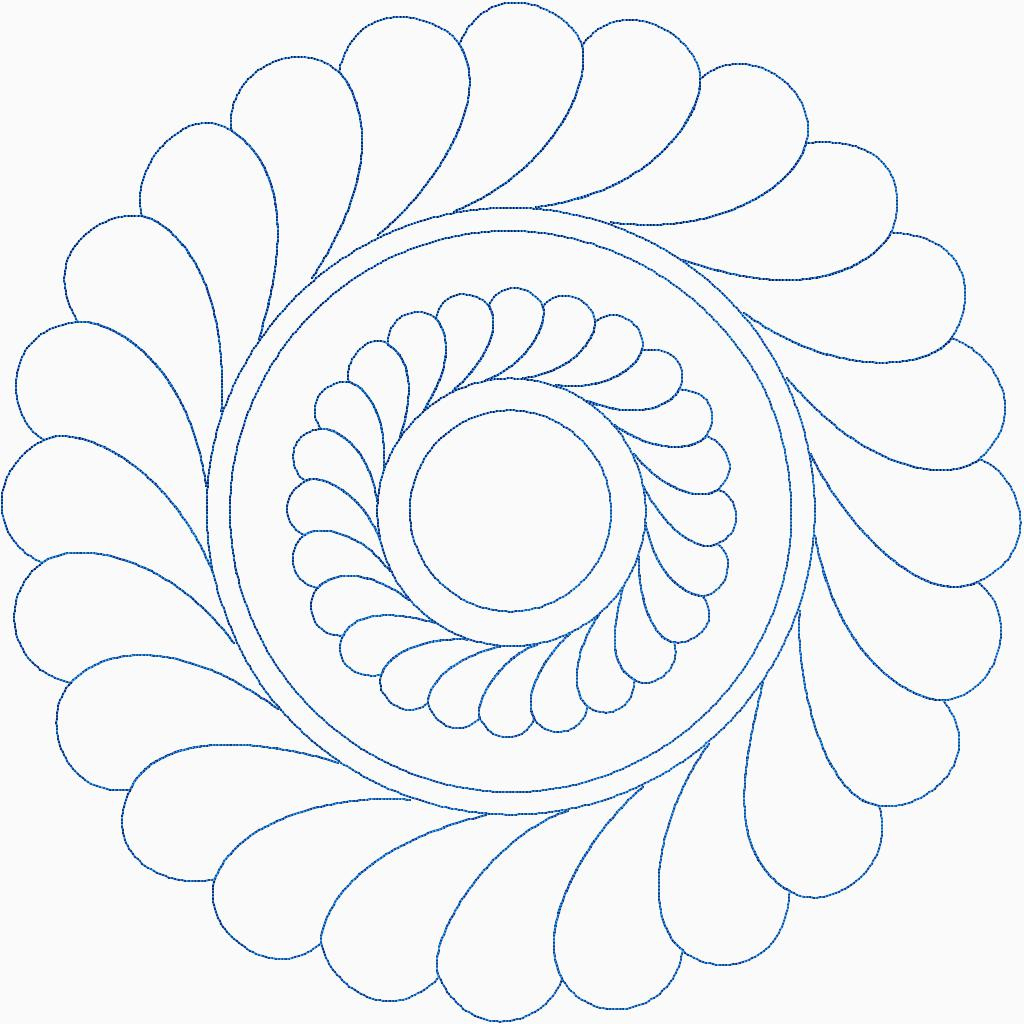Feather Wreath in Feather Wreath Longarm Quilting Template