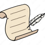 Feather Writing On Old Paper / Cartoon Vector And Illustration With Regard To Feather Letter Writing Template