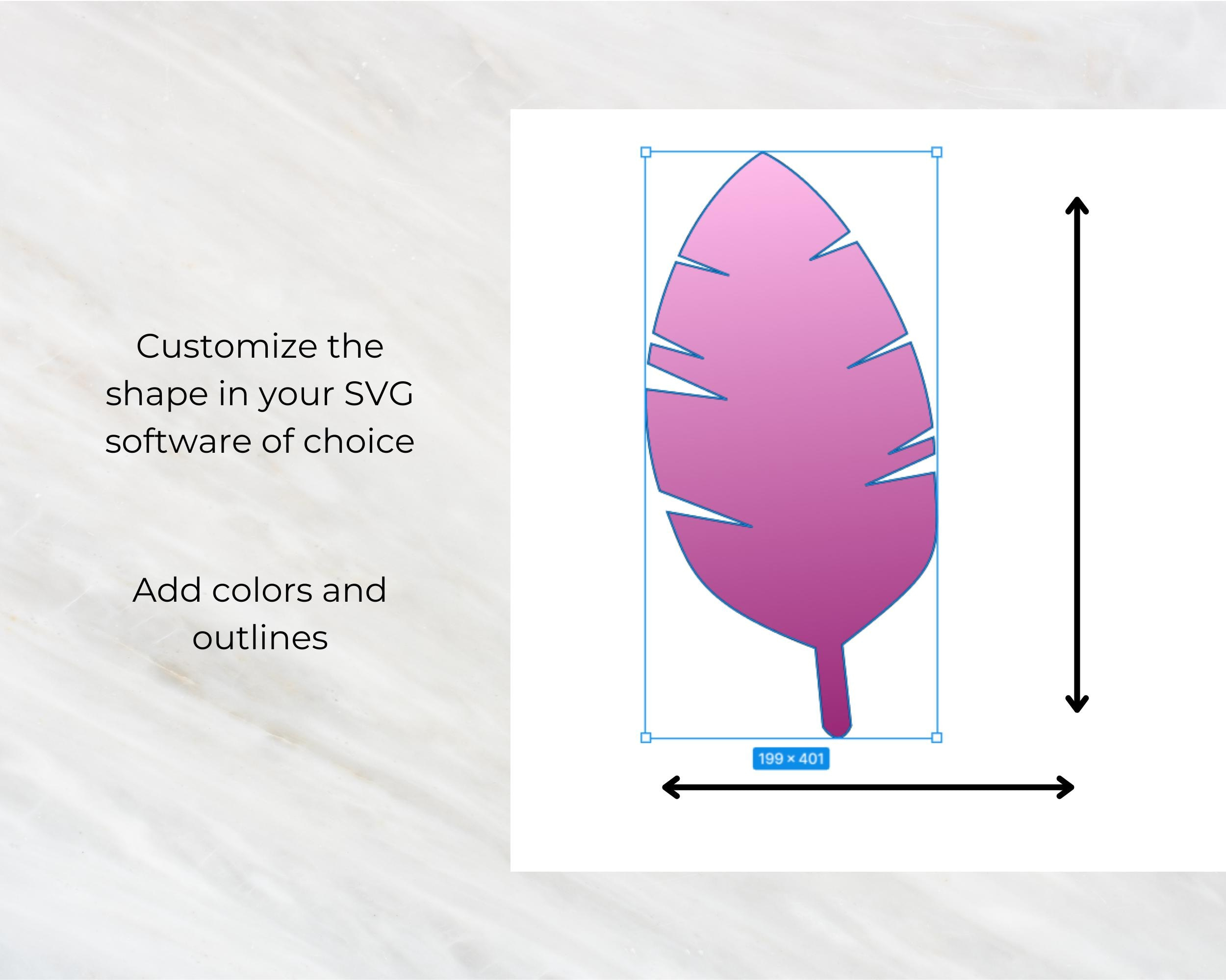 Feathers Template Svg Png For Cricut, Silhouette, Brother throughout Feather Shape Template