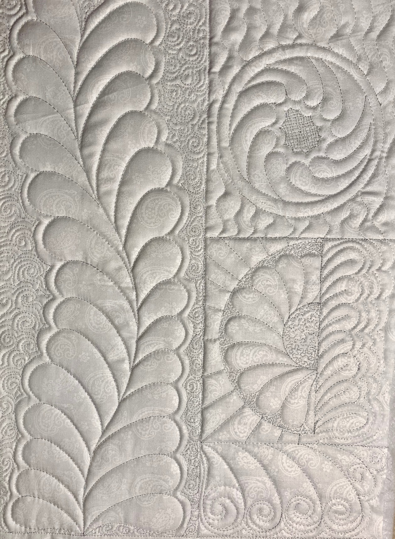 Feathers With The Westalee Design Paisley Templatekate Quinn - 1 inside Feather Template Quilting