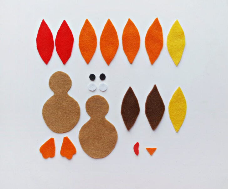 Felt Turkey Centerpiece Template