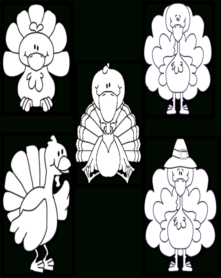 Five Little Turkeys Template