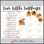 Five Little Turkeys   Thanksgiving   Pumpkin Pie   Poem Intended For Five Little Turkeys Template