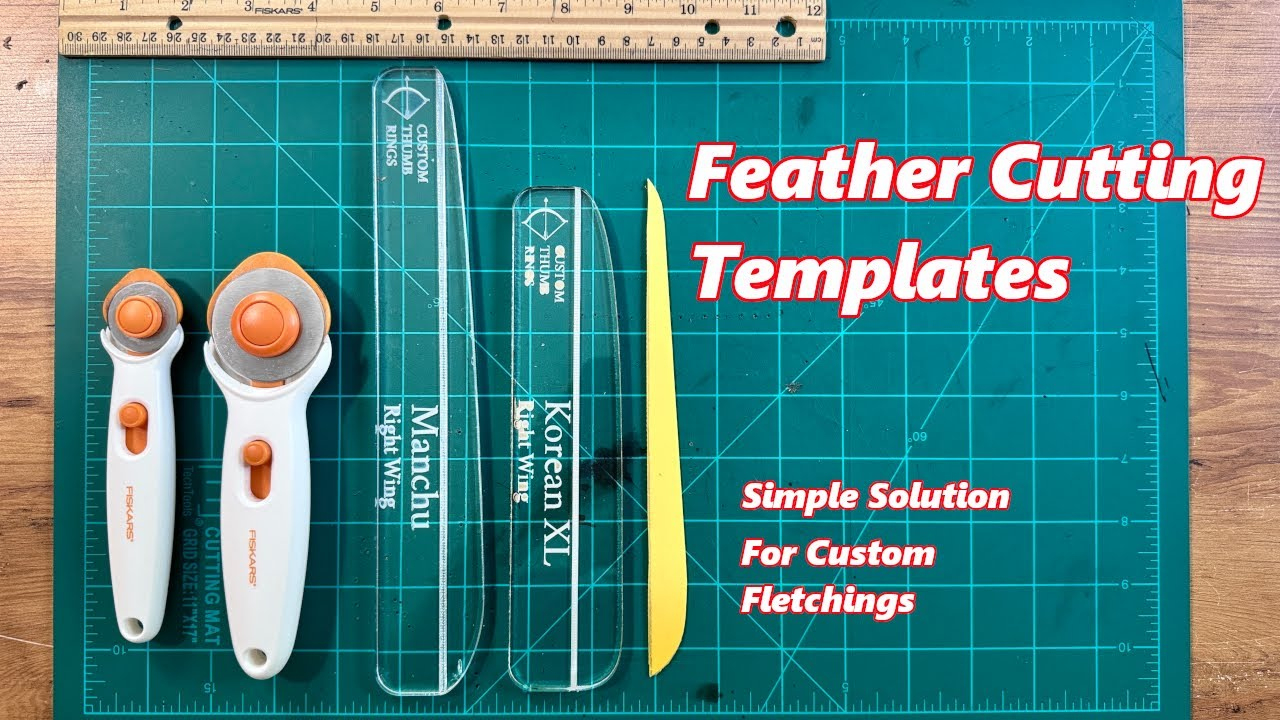 Fletching Cutting Templates with A&amp;amp;amp;A Feather Chopper Template