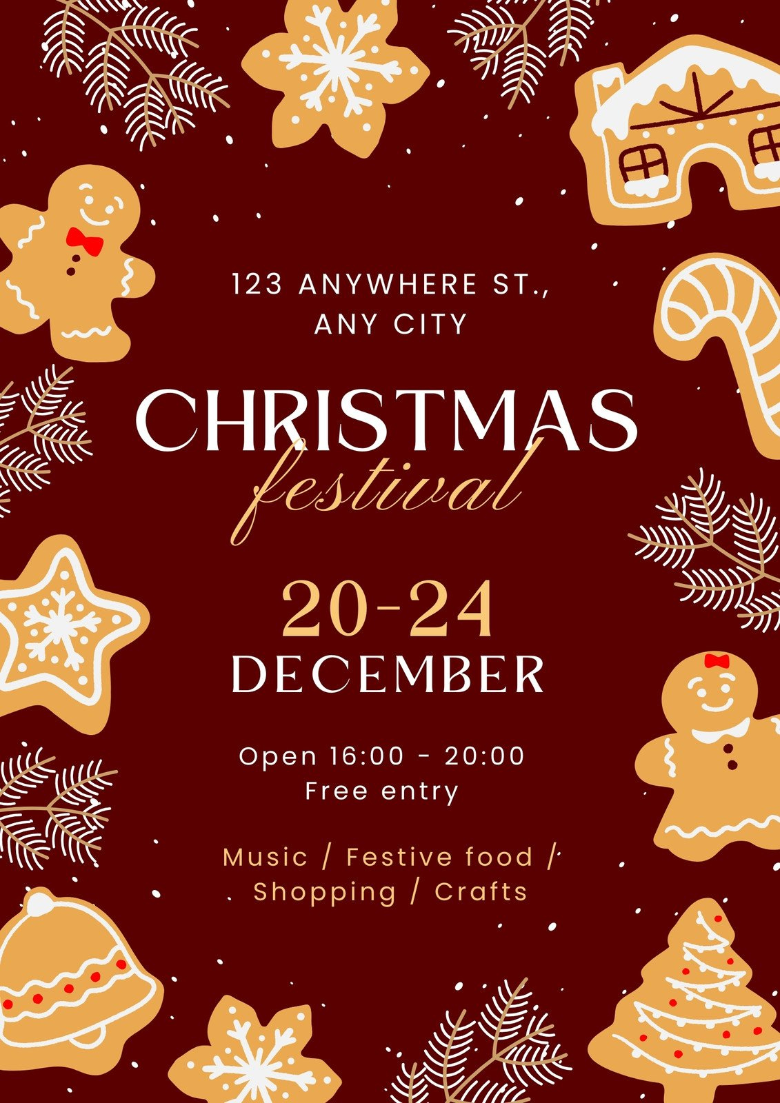 Free And Customizable Gingerbread Templates within Gingerbread House Flyer Template