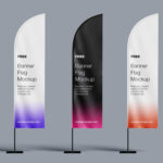 Free Blade Feather Flag Banner Mockup Psd Set   Good Mockups For Feather Flag Template Photoshop