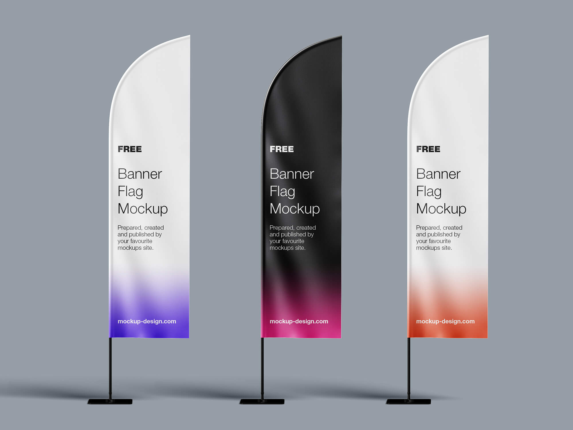 Free Blade Feather Flag Banner Mockup Psd Set - Good Mockups for Feather Flag Template Photoshop