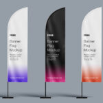 Free Blade Feather Flag Banner Mockup Psd Set   Good Mockups Intended For Feather Sign Template