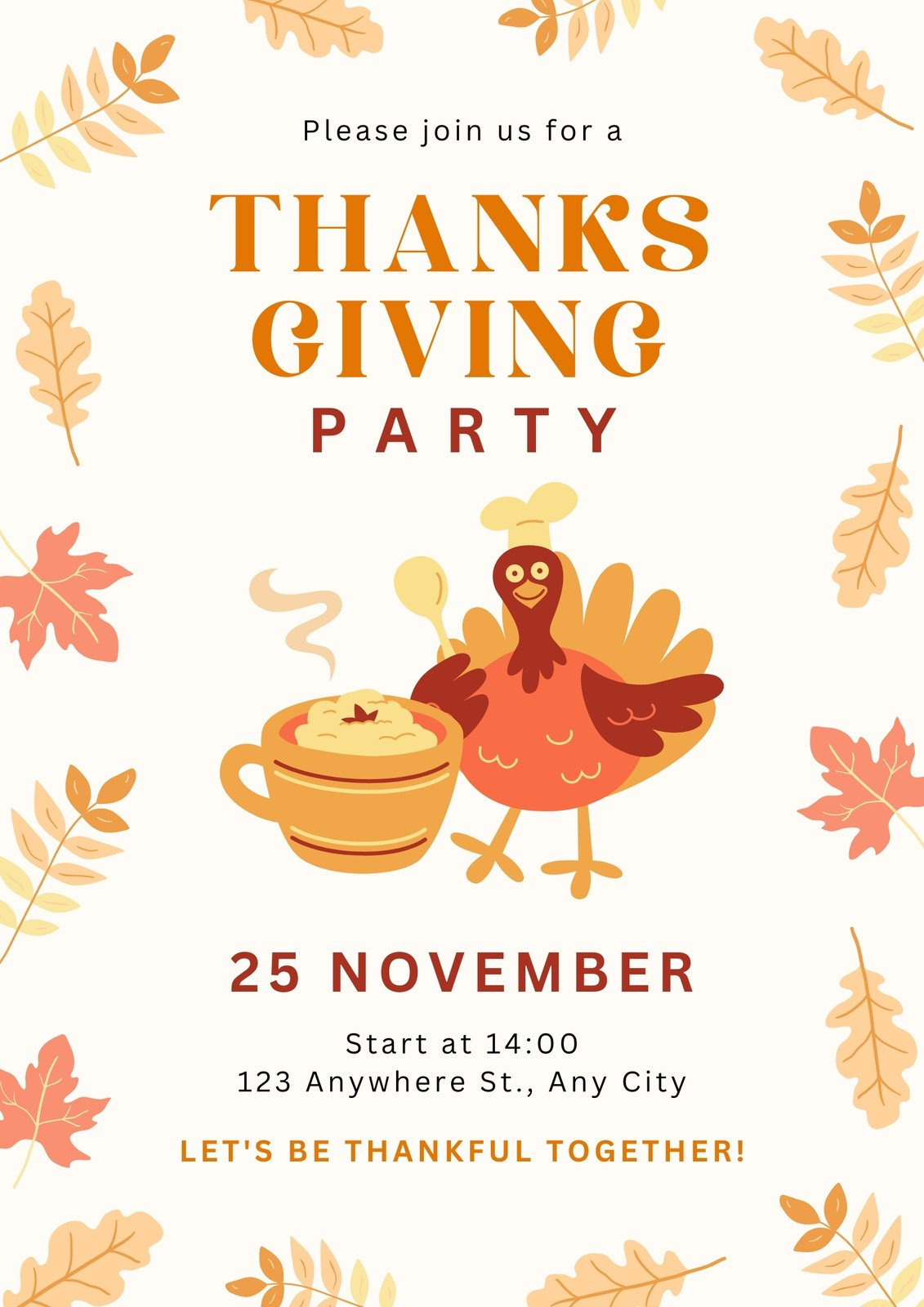 Free Custom Printable Thanksgiving Flyer Templates | Canva inside Turkey Drive Flyer Template