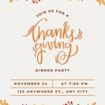 Free Custom Printable Thanksgiving Invitation Templates | Canva Regarding Turkey Invitation Template