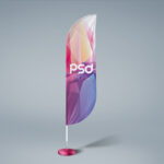 Free Feather Flag Mockup Psd | Psd Graphics Regarding Free Feather Flag Mockup Psd Template