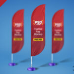 Free Feather Flag Mockup Psd Template – Download Psd Throughout Free Feather Flag Template