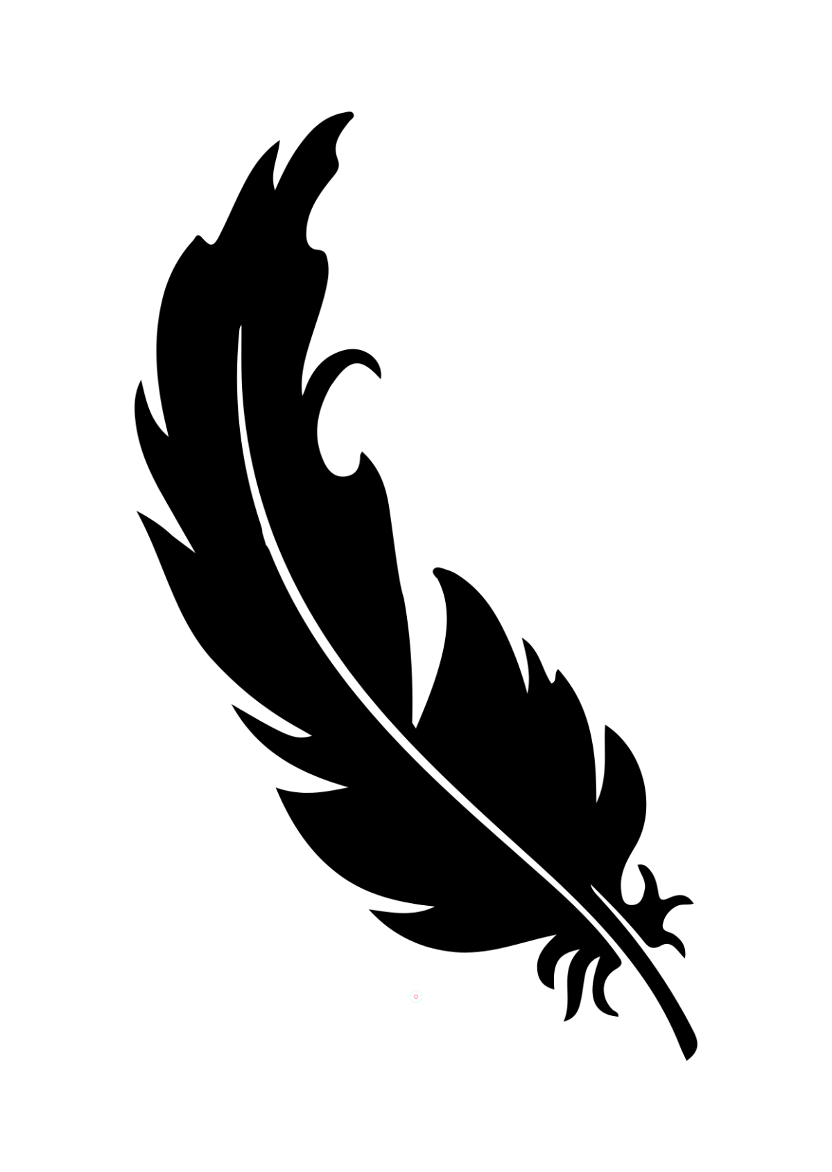 Free Feather Stencil Template To Edit Online inside Feather Template Free Download