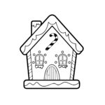Free Gingerbread House Coloring Page Template To Edit Online Pertaining To Gingerbread House Coloring Template