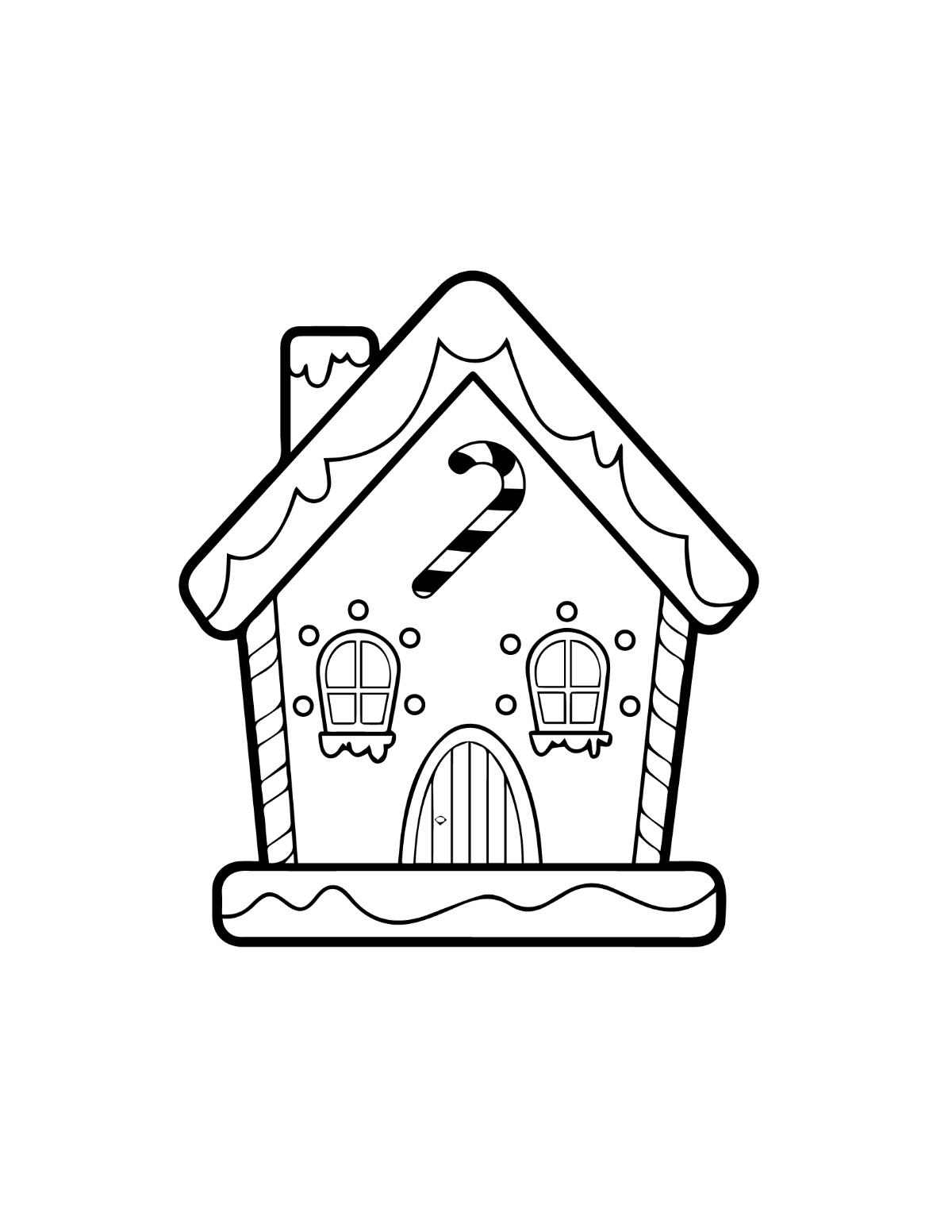 Free Gingerbread House Coloring Page Template To Edit Online pertaining to Gingerbread House Coloring Template