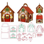 Free Laser Cut 3D Gingerbread House Vector Files For 3D Gingerbread House Template