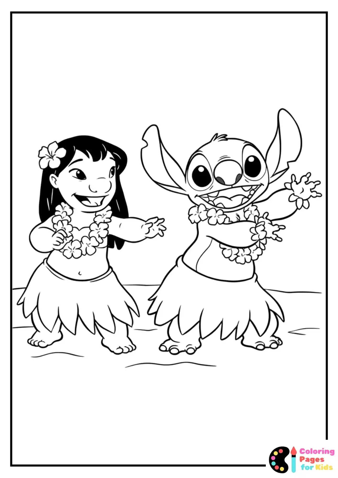 Free Lilo & Stitch Coloring Pages (Printable Pdf) pertaining to Printable Lilo Feather Template