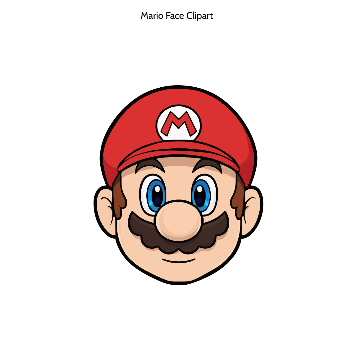 Free Mario Face Clipart Template To Edit Online in Mario Feather Template
