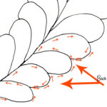 Free Motion Feather Template For Log Cabin Runners   Freemotion Intended For Quilting Feather Template