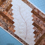 Free Motion Feather Template For Log Cabin Runners   Freemotion Pertaining To Amazon Feather Quilt Template