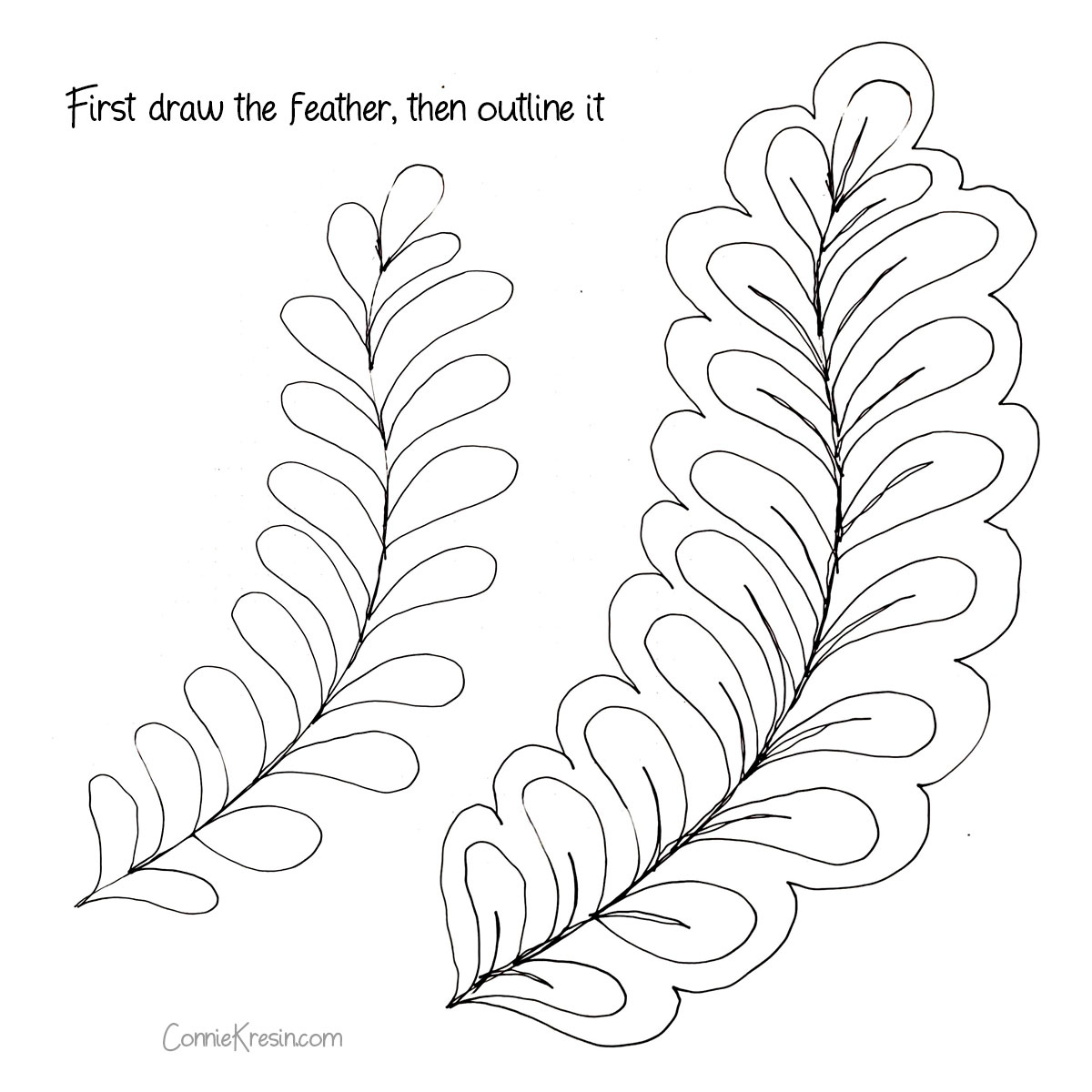 Free-Motion Feather Template For Log Cabin Runners - Freemotion with regard to Printable Feather Quilting Template