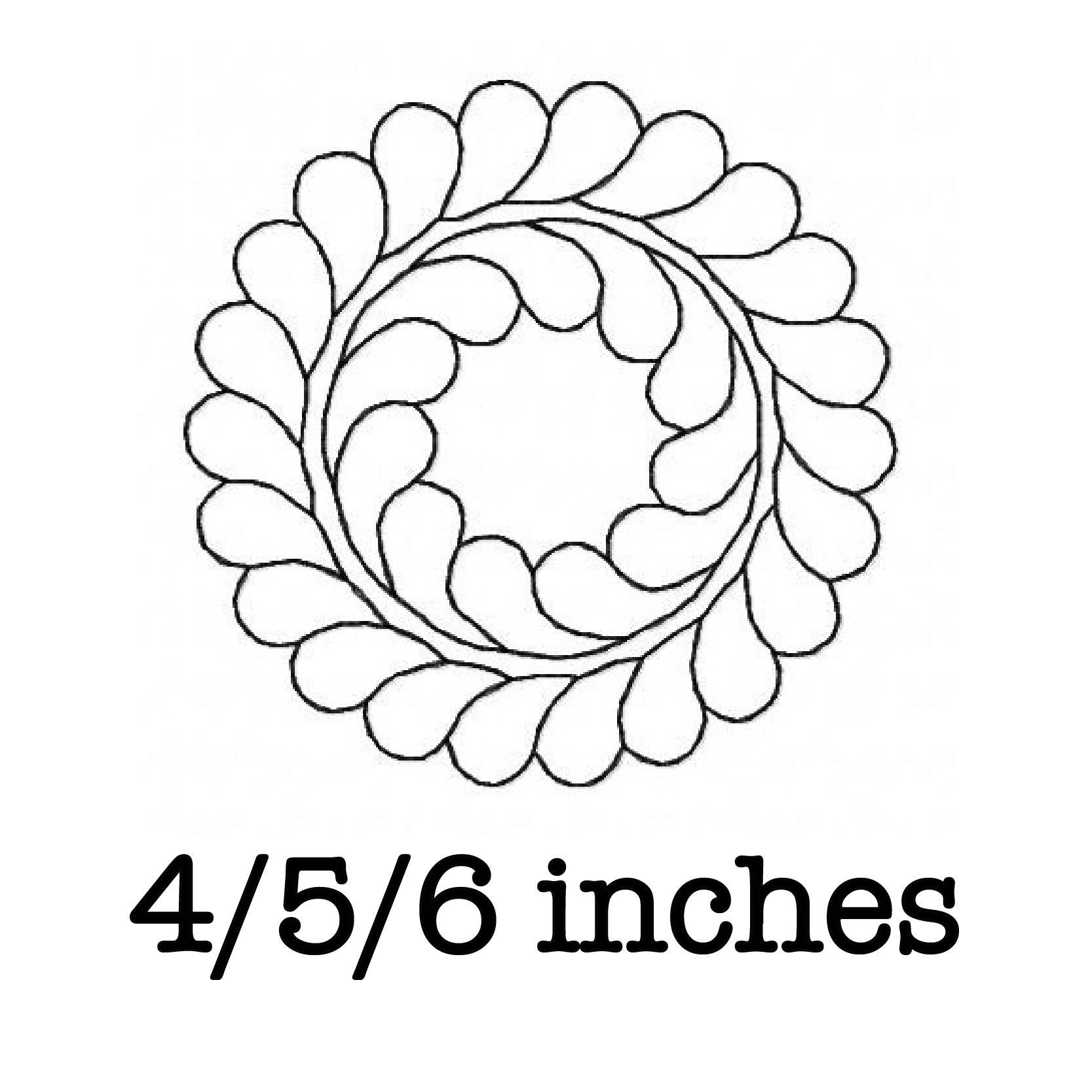 Free Motion Quilting Block Feather Wreath Machine Embroidery with regard to Feather Wreath Quilt Template