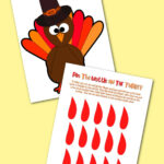 Free Pin The Wattle On The Turkey Printable Thanksgiving Game Intended For Free Printable Turkey Wattle Template