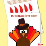 Free Pin The Wattle On The Turkey Printable Thanksgiving Game With Regard To Pin The Tail On The Turkey Template