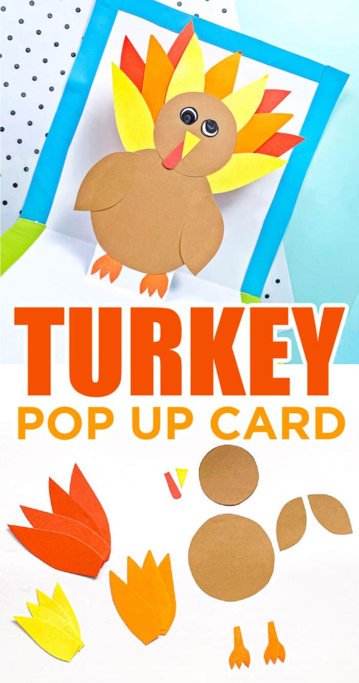 Free Pop-Up Turkey Turkey Day Card With Printable Template for Turkey Card Template