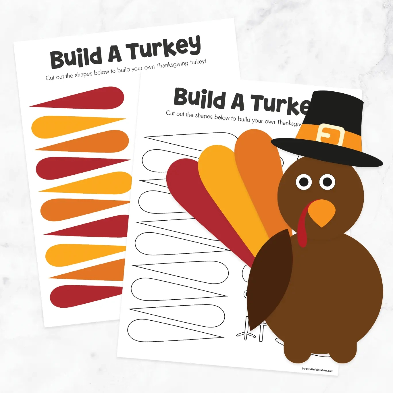 Free Printable Build A Turkey Cutout - Favorite Printables for Turkey Cutout Template