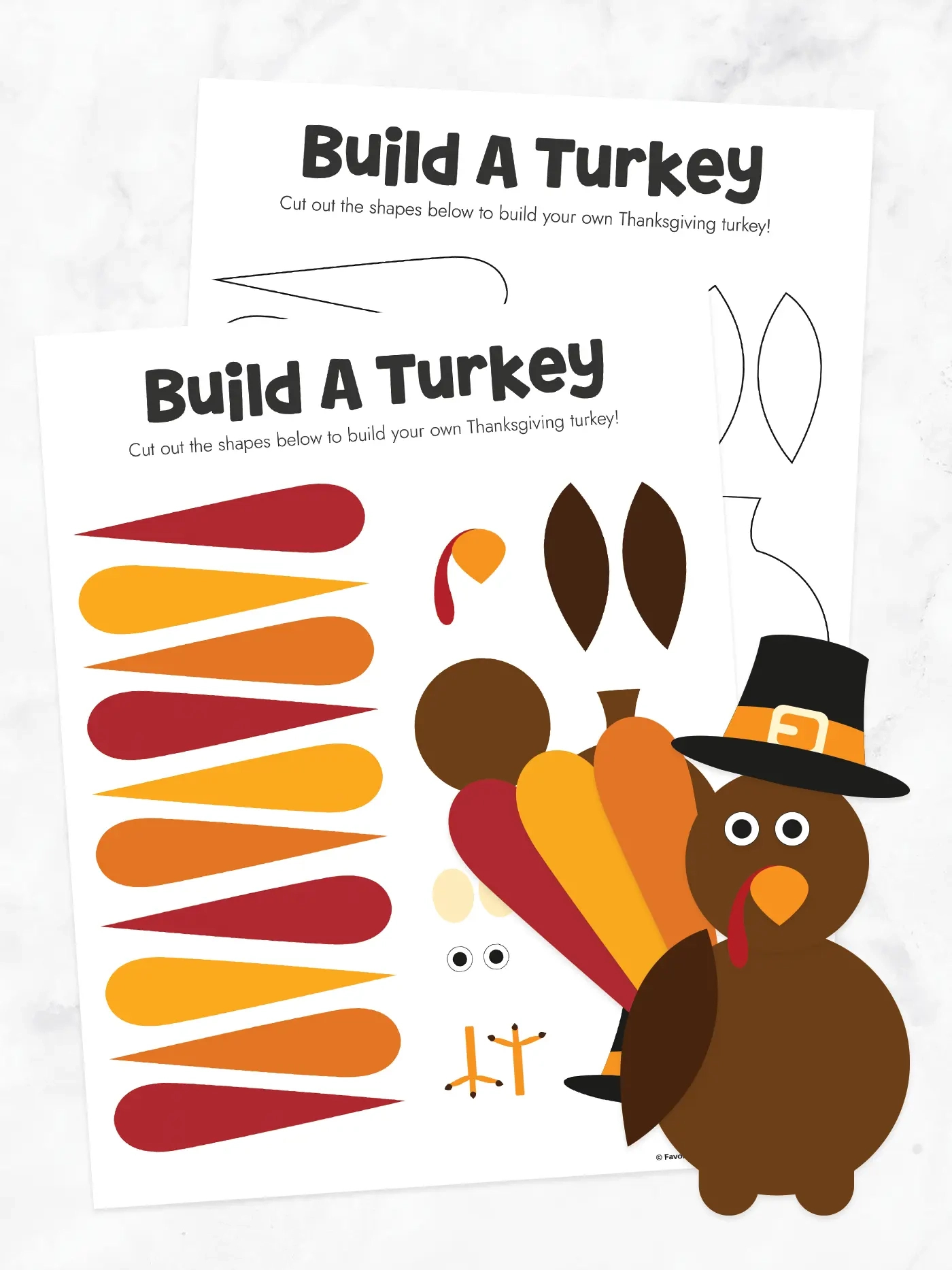 Free Printable Build A Turkey Cutout - Favorite Printables with regard to Free Printable Build A Turkey Template