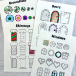 Free Printable Gingerbread House Craft For Kids   The Savvy Sparrow Intended For Gingerbread House Template With Windows