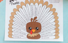 Free Printable Gratitude Thanksgiving Turkeys – Play Party Plan in Free Printable Turkey Gobble Template