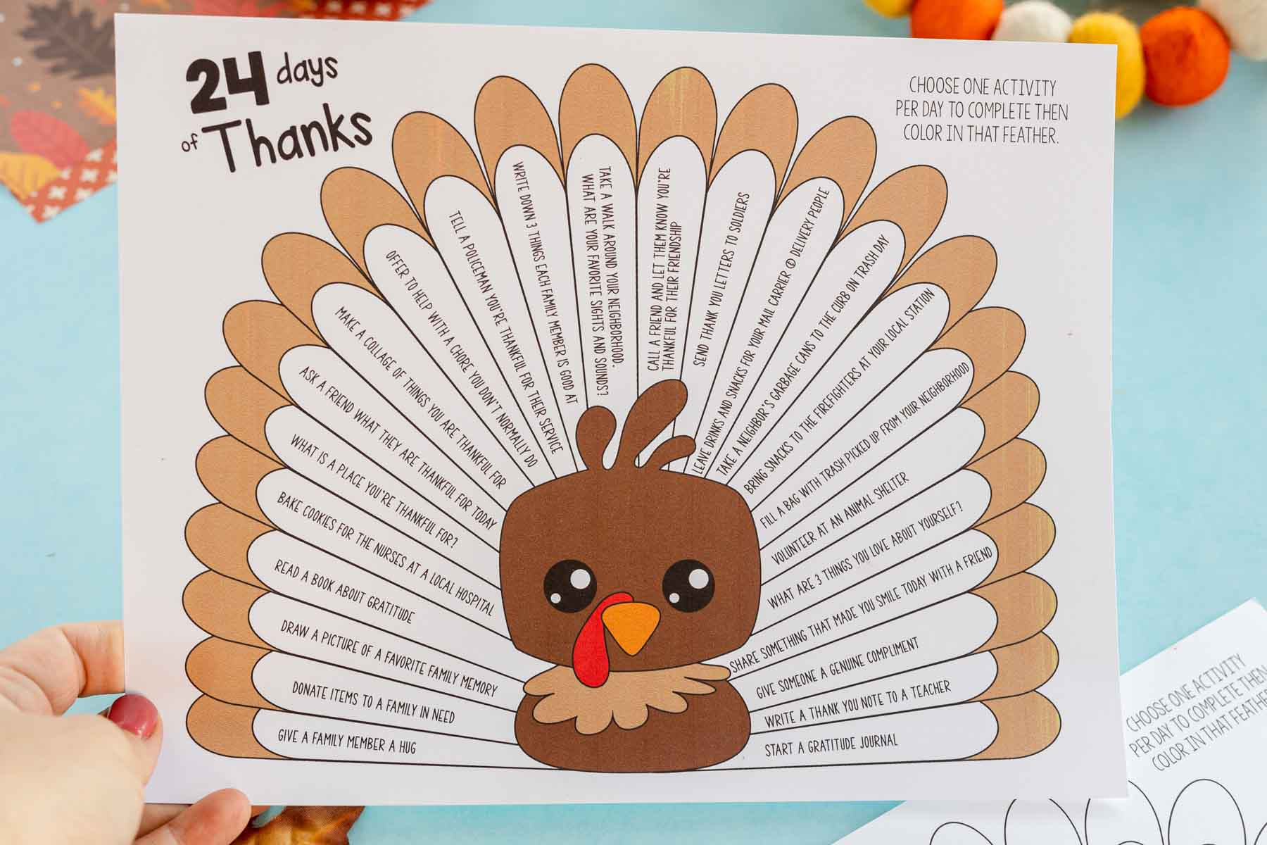 Free Printable Gratitude Thanksgiving Turkeys - Play Party Plan intended for Grateful Turkey Template