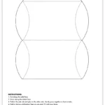 Free Printable Pillow Box Template | Diy Gift Box   Pjs And Paint Inside Free Printable Turkey Pillow Boxes Template In Black And White