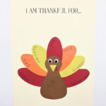 Free Printable Thankful Turkey Craft Template For Kids   The Craft Pertaining To Turkey Feather Writing Template