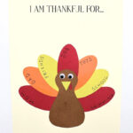 Free Printable Thankful Turkey Craft Template For Kids   The Craft With Regard To Large Thankful Turkey Feather Template