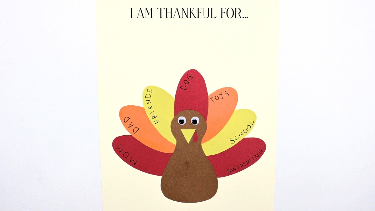 Free Printable Thankful Turkey Craft Template For Kids - The Craft within Printable Thankful Turkey Feather Template