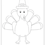 Free Printable Turkey Coloring Page   Pjs And Paint Pertaining To Turkey Template For Coloring