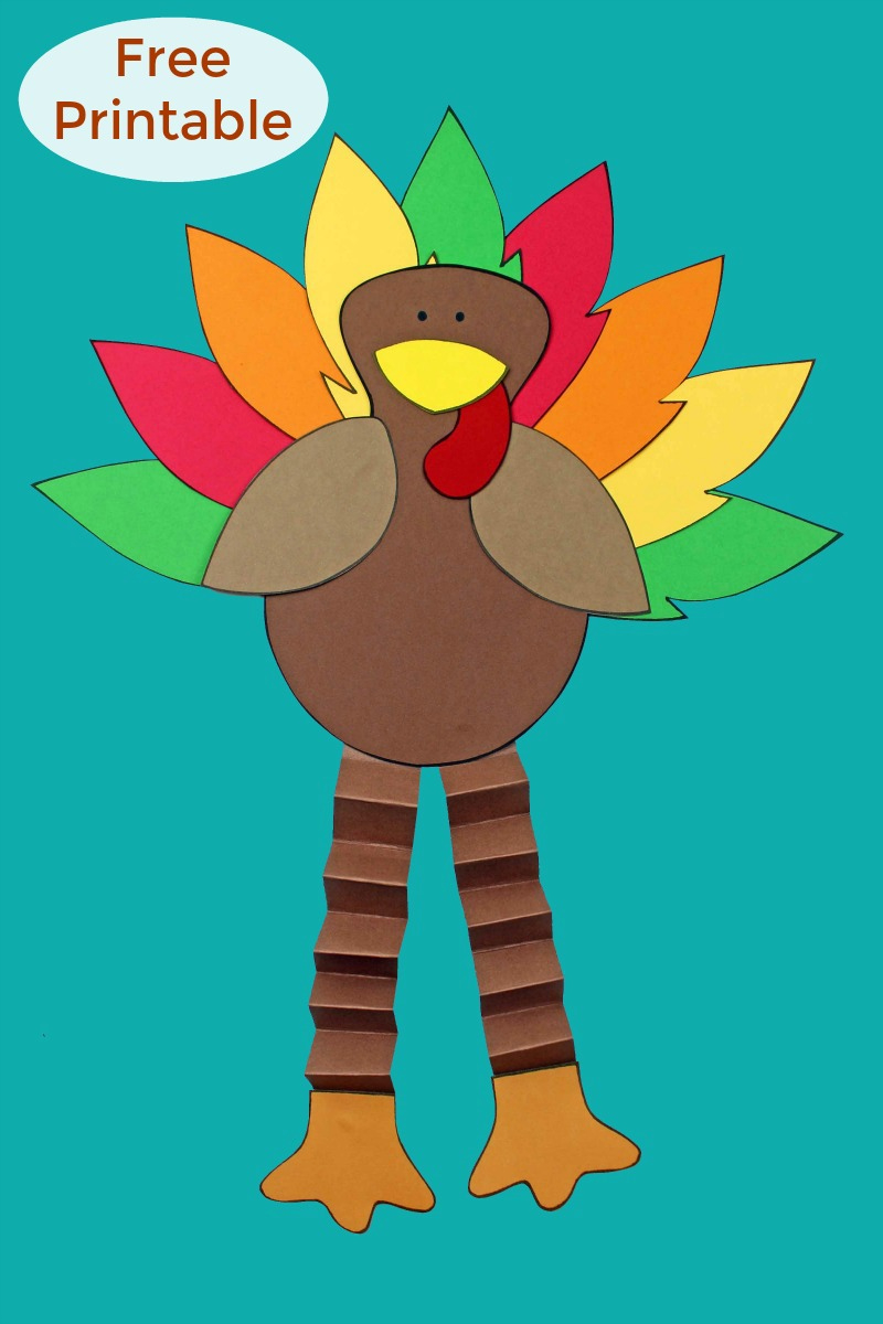 Free Printable Turkey Craft For Thanksgiving - Mama Likes This pertaining to Turkey Legs and Feet Template