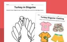 Free Printable Turkey Disguise Template Thanksgiving Activity pertaining to Free Printable Disguise Your Turkey Template