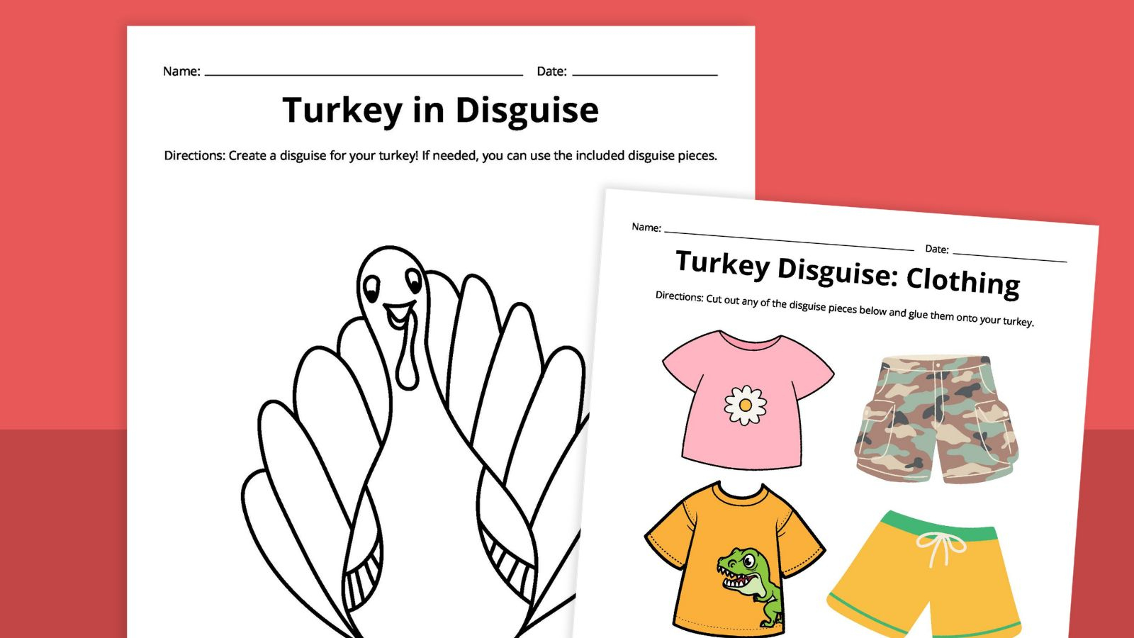 Free Printable Turkey Disguise Template Thanksgiving Activity pertaining to Free Printable Disguise Your Turkey Template