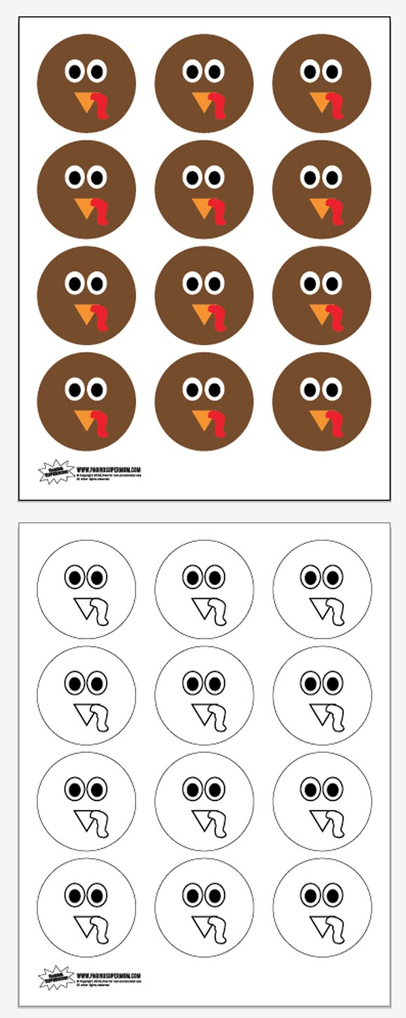 Printable Turkey Head Template