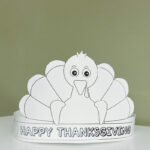 Free Printable Turkey Hat   Thanksgiving Turkey Crown For Preschool Turkey Hat Template