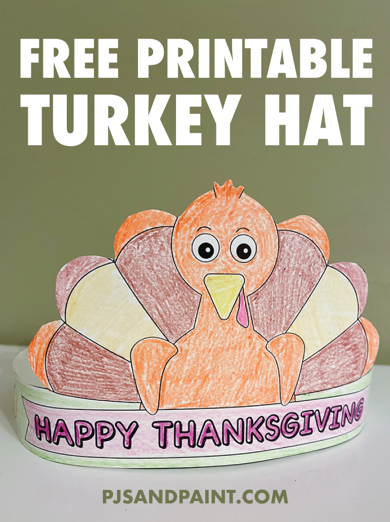 Free Printable Turkey Hat - Thanksgiving Turkey Crown inside Free Printable Turkey Hat Craft Template