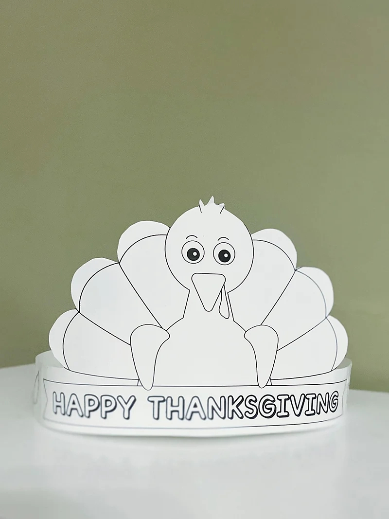 Free Printable Turkey Hat - Thanksgiving Turkey Crown intended for Free Printable Turkey Hat Template